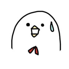 White bird with Little blue bird sticker #5549588