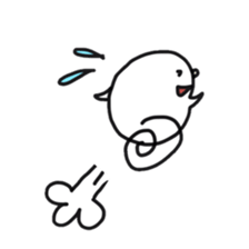 White bird with Little blue bird sticker #5549591