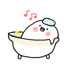 White bird with Little blue bird sticker #5549592