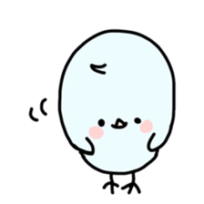 White bird with Little blue bird sticker #5549594