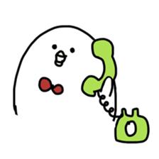 White bird with Little blue bird sticker #5549595