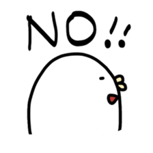 White bird with Little blue bird sticker #5549600