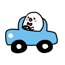 White bird with Little blue bird sticker #5549604