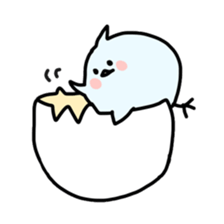 White bird with Little blue bird sticker #5549612