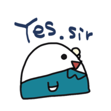 White bird with Little blue bird sticker #5549617