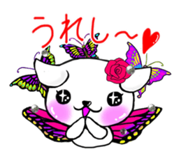 Sticker of butterfly dog sticker #5550861