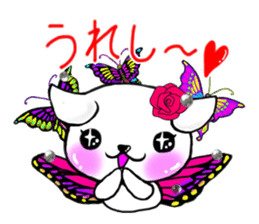 Sticker of butterfly dog sticker #5550861