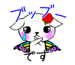 Sticker of butterfly dog sticker #5550870