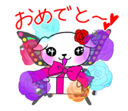 Sticker of butterfly dog sticker #5550878