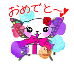 Sticker of butterfly dog sticker #5550878