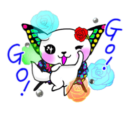 Sticker of butterfly dog sticker #5550885
