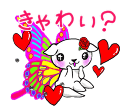 Sticker of butterfly dog sticker #5550892