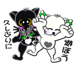 Sign language whiteblack cat ver. 1 sticker #5553110