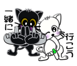 Sign language whiteblack cat ver. 1 sticker #5553111