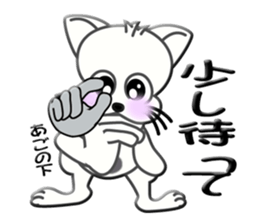 Sign language whiteblack cat ver. 1 sticker #5553113