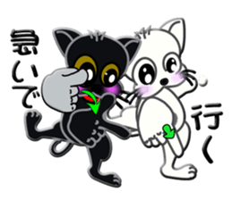 Sign language whiteblack cat ver. 1 sticker #5553115