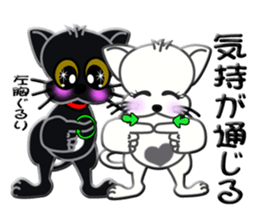 Sign language whiteblack cat ver. 1 sticker #5553128