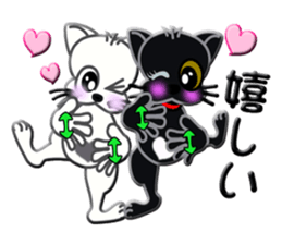 Sign language whiteblack cat ver. 1 sticker #5553134