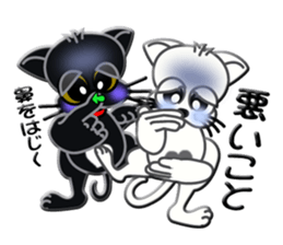 Sign language whiteblack cat ver. 1 sticker #5553148