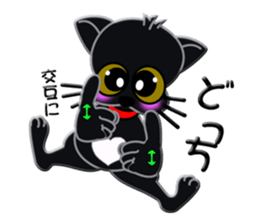 Sign language whiteblack cat ver. 1 sticker #5553150