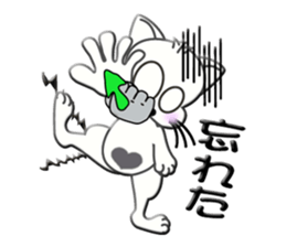 Sign language whiteblack cat ver. 1 sticker #5553152