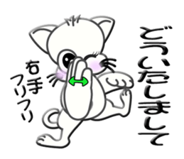 Sign language whiteblack cat ver. 1 sticker #5553160