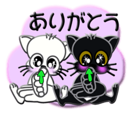 Sign language whiteblack cat ver. 1 sticker #5553162