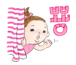 Anni & Yon say hello in Hangul sticker #5553186
