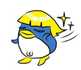 A penguin long hair sticker #5554228