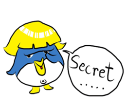 A penguin long hair sticker #5554230