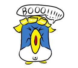 A penguin long hair sticker #5554233