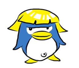 A penguin long hair sticker #5554236