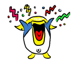 A penguin long hair sticker #5554241