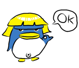 A penguin long hair sticker #5554242