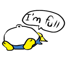 A penguin long hair sticker #5554246