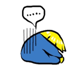 A penguin long hair sticker #5554252