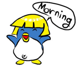 A penguin long hair sticker #5554254