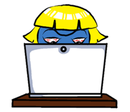 A penguin long hair sticker #5554256