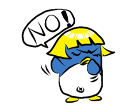 A penguin long hair sticker #5554263