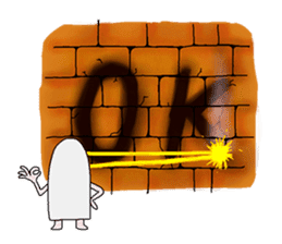 I'm Medjed, do you have any questions ? sticker #5555556