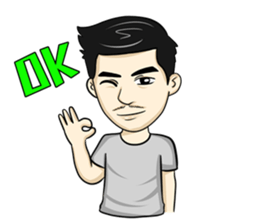 Little boy biker sticker #5555714