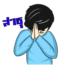 Little boy biker sticker #5555728