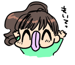 crazy tongue girl sticker #5557470