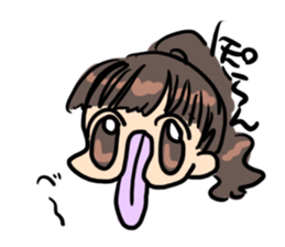 crazy tongue girl sticker #5557472