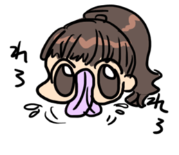 crazy tongue girl sticker #5557473