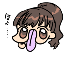 crazy tongue girl sticker #5557475