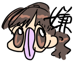 crazy tongue girl sticker #5557477
