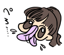 crazy tongue girl sticker #5557482