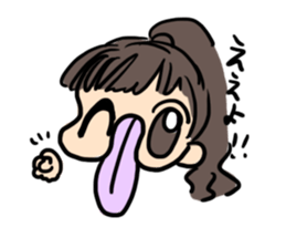 crazy tongue girl sticker #5557484
