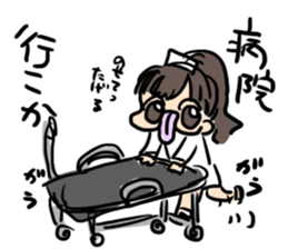 crazy tongue girl sticker #5557488